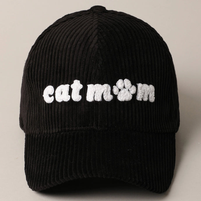 Cat Mom Corduroy Cap
