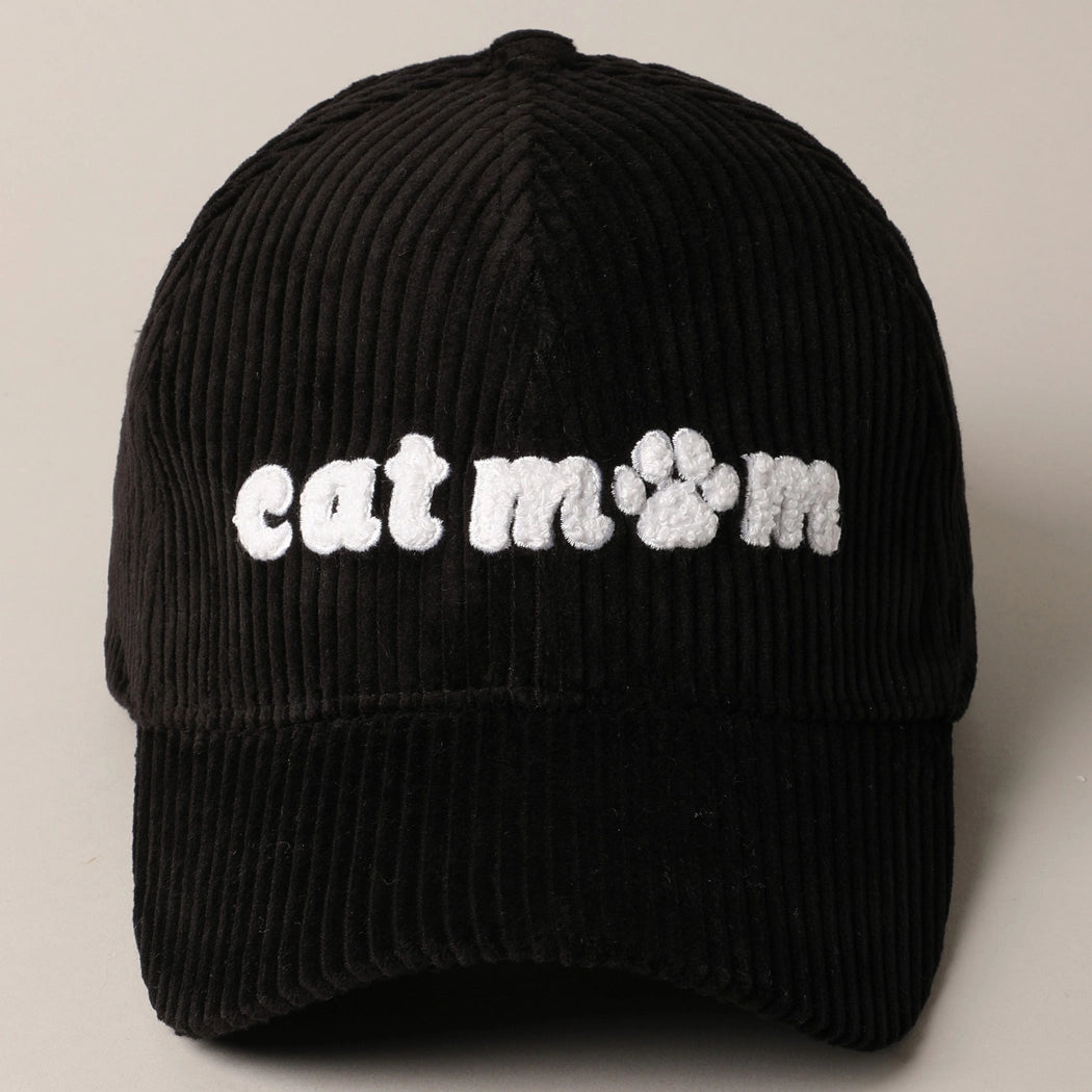 Cat Mom Corduroy Cap