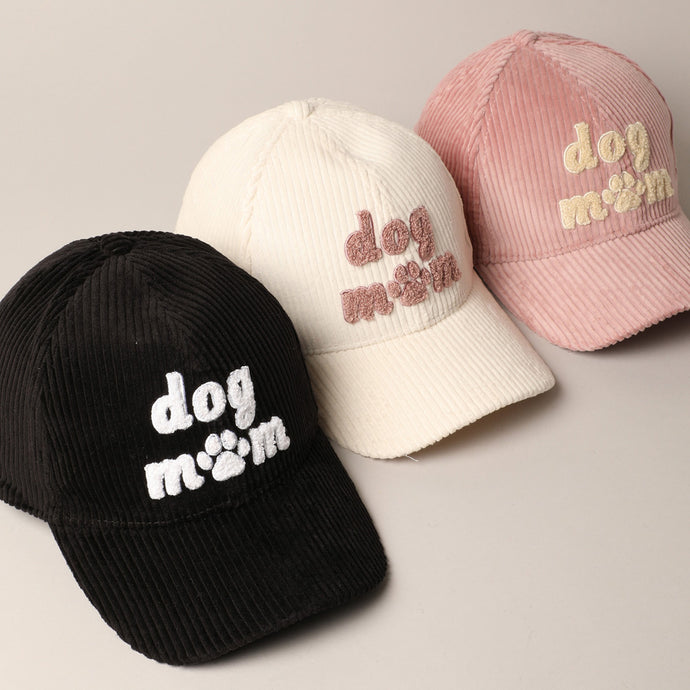 Dog Mom Corduroy Cap