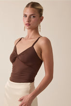Cece Crop Top-Brown