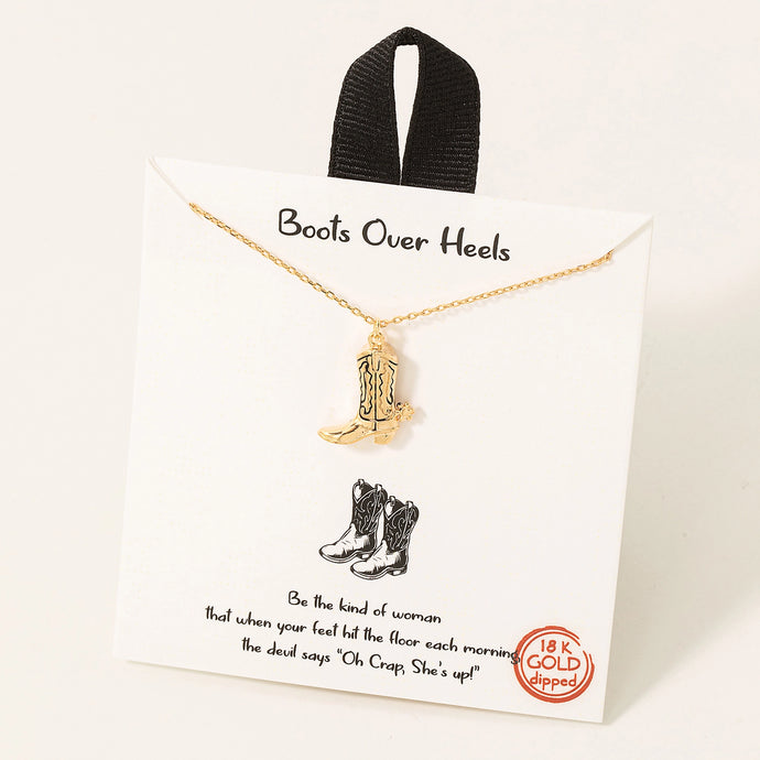 Boots Necklace-Gold