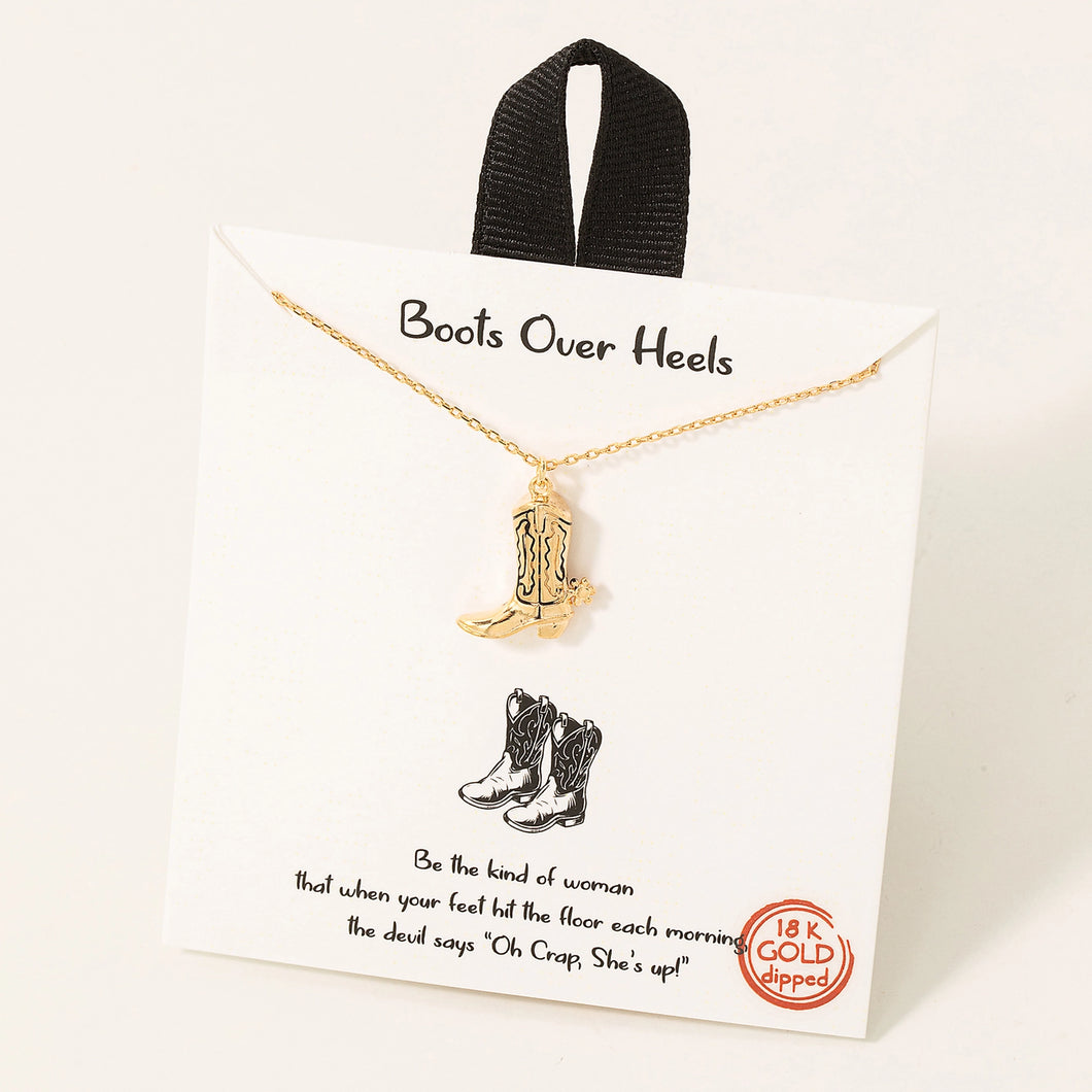Boots Necklace-Gold