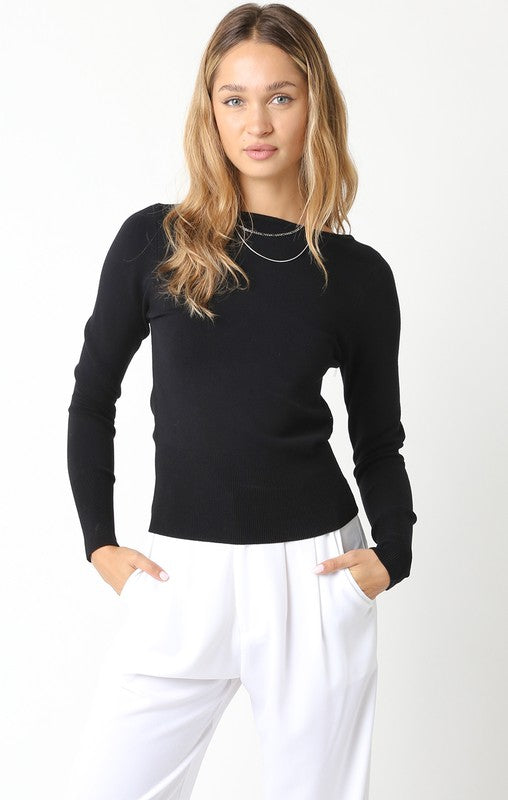 FINAL SALE Taylor Knit Top-Black