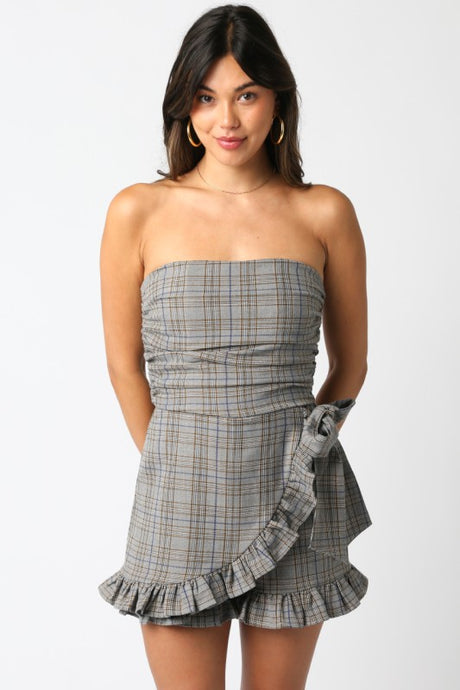 Skye Plaid Romper