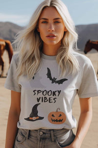 Spooky Vibes Tee-Grey
