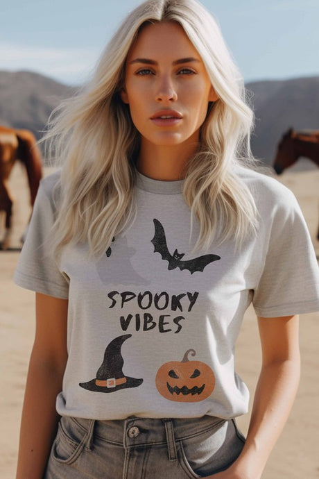 Spooky Vibes Tee-Grey