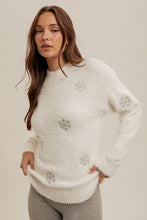 FINAL SALE Snowflake Fuzzy Sweater