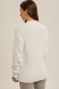 FINAL SALE Snowflake Fuzzy Sweater