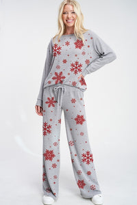 Snowflake PJ Top-Grey