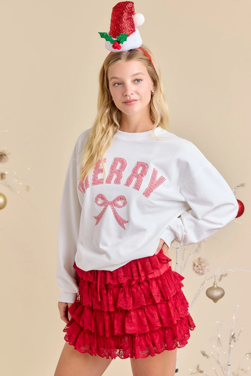 Merry Bow Sweatshirt