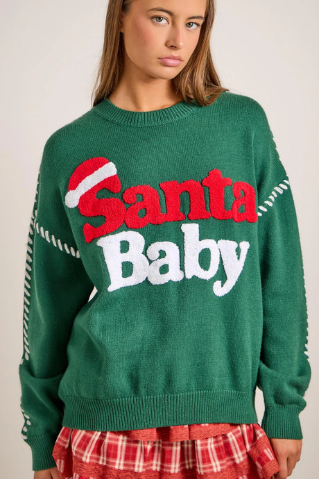 Santa Baby Sweater-Green