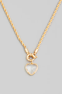 Clear Heart Necklace