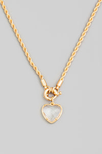 Clear Heart Necklace