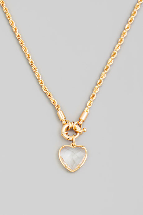 Clear Heart Necklace