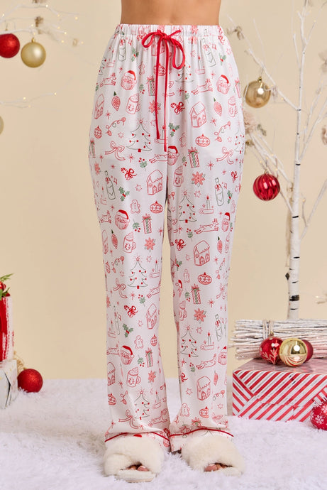 White Christmas PJ Bottoms