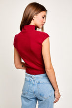 Susie Sweater Top-Burgundy