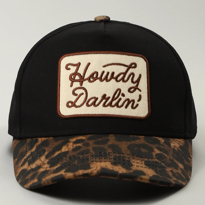 Howdy Darlin Hat-Black Leopard