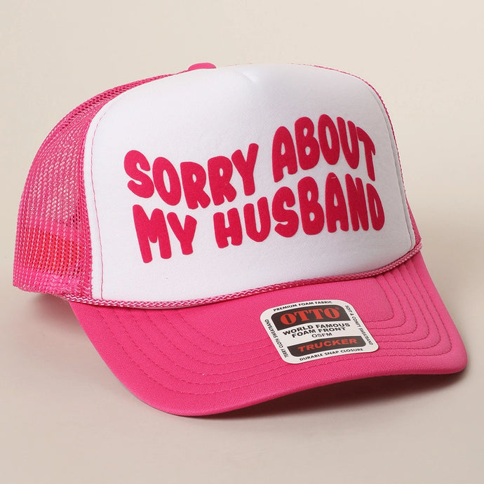 Sorry Husband Hat-Pink