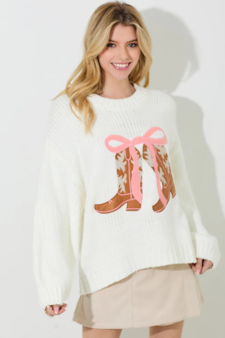 Cowboy Boot Sweater