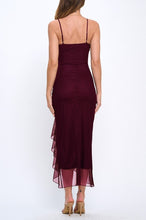 Holly Mesh Dress-Burgundy