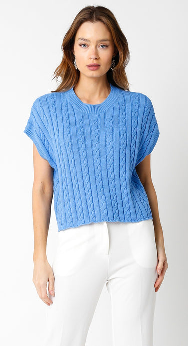 Alina Sweater Vest-Blue