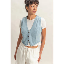 Katy Vest-Light Denim