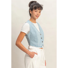 Katy Vest-Light Denim