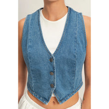 Katy Vest-Dark Denim