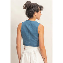 Katy Vest-Dark Denim
