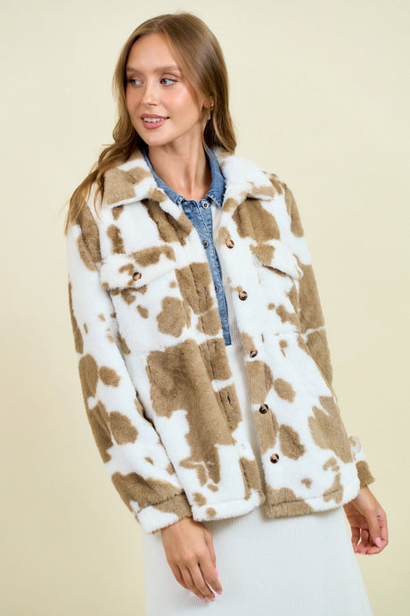 Cow Print Shacket