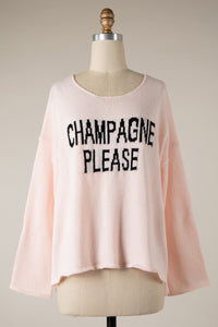 Champagne Please Sweater-Blush