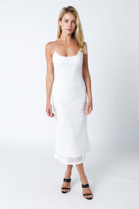 Daylin Midi Dress-white