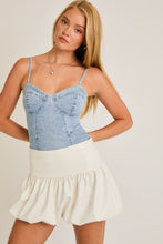 Reba Denim Bodysuit-Light Denim