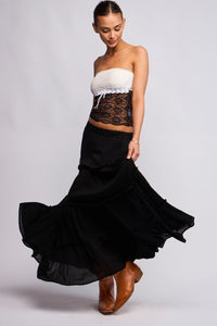 Maria Maxi Skirt-Black