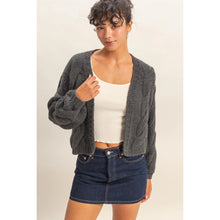 Greer Cardigan-Charcoal