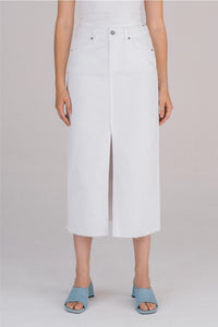 Greta Midi Skirt-white