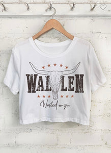 Wallen Cropped Tee-White