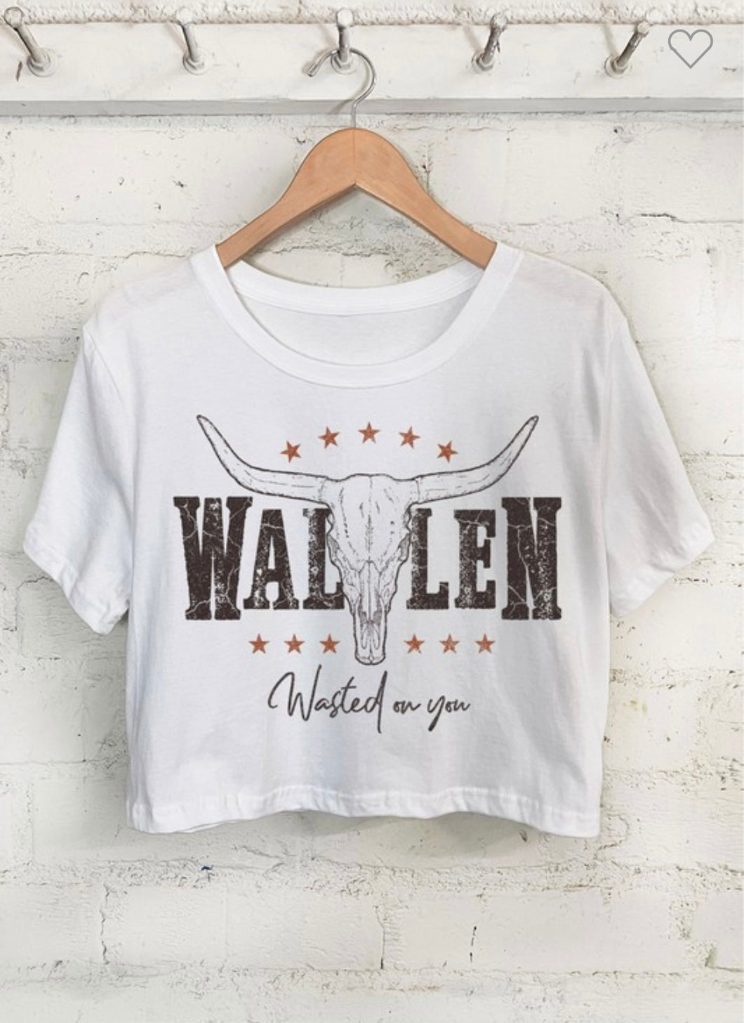 Wallen Cropped Tee-White