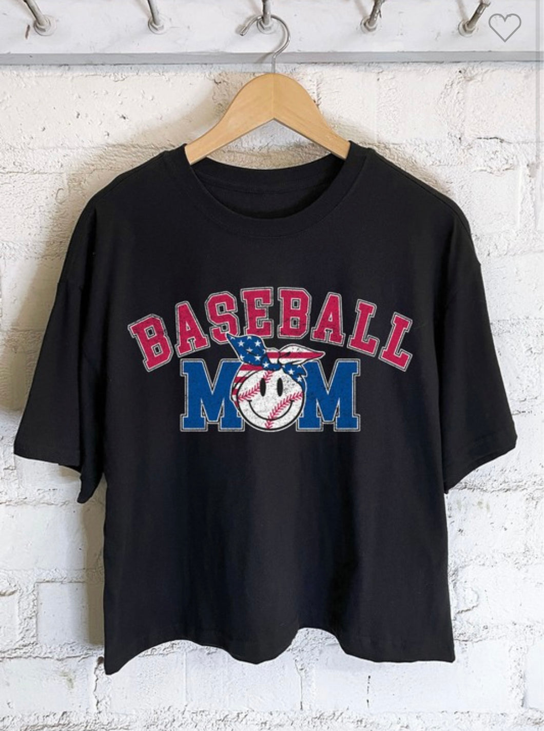 Baseball Mom Tee-Black