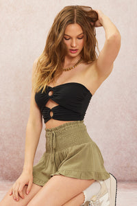 Randy Crop Top-Black