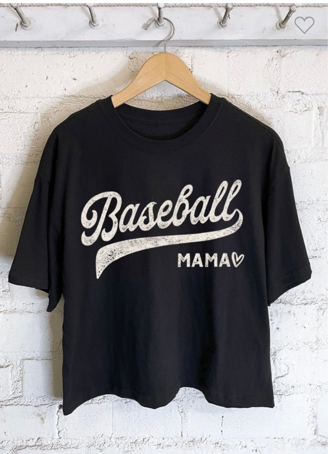 Baseball Mama Tee-Black