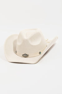 Alaina Cowboy Hat-Ivory