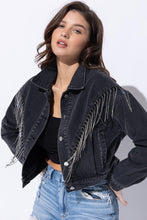 Rhinestone Jacket-black