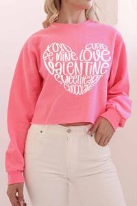 Valentine Cropped Sweatshirt