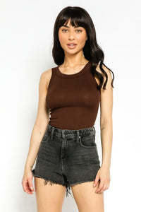 Tara Tank-Dark Brown