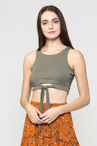 FINAL SALE Leah Crop Top- Olive