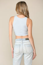 Leah Crop Top-Blue