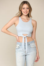 Leah Crop Top-Blue