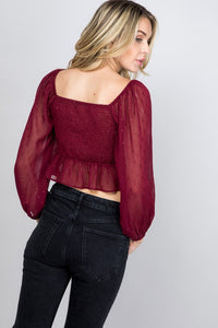 Royce Top- Burgundy