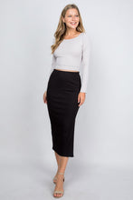 Cecily Midi Skirt-Black
